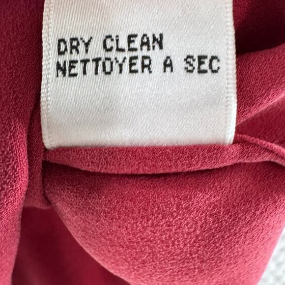 VTG Talbots Top Womens 12 Red Pure Silk Tank Sleeveless Crew Neck Career New - Picture 13 of 13